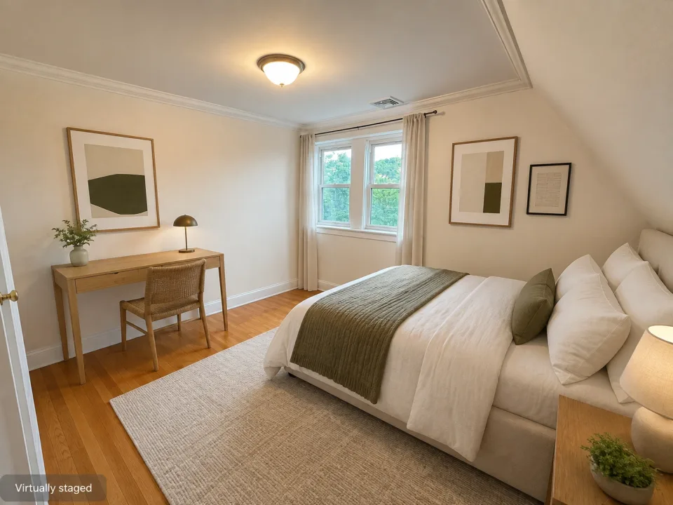 Bedroom with writing desk